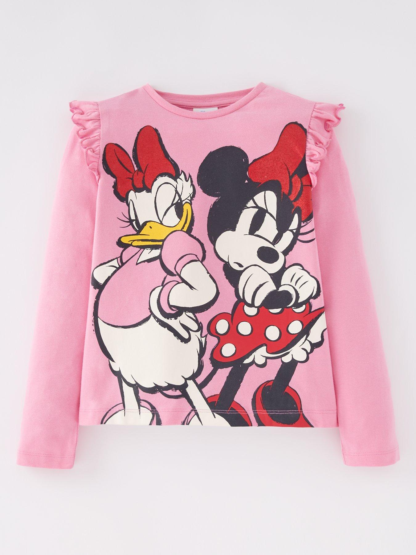 Minnie Mouse Girls Disney Minnie and Daisy Duck Long Sleeve T-Shirt