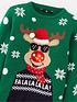  image of v-by-very-boys-rudolph-christmas-jumper-with-lights-and-music-multi
