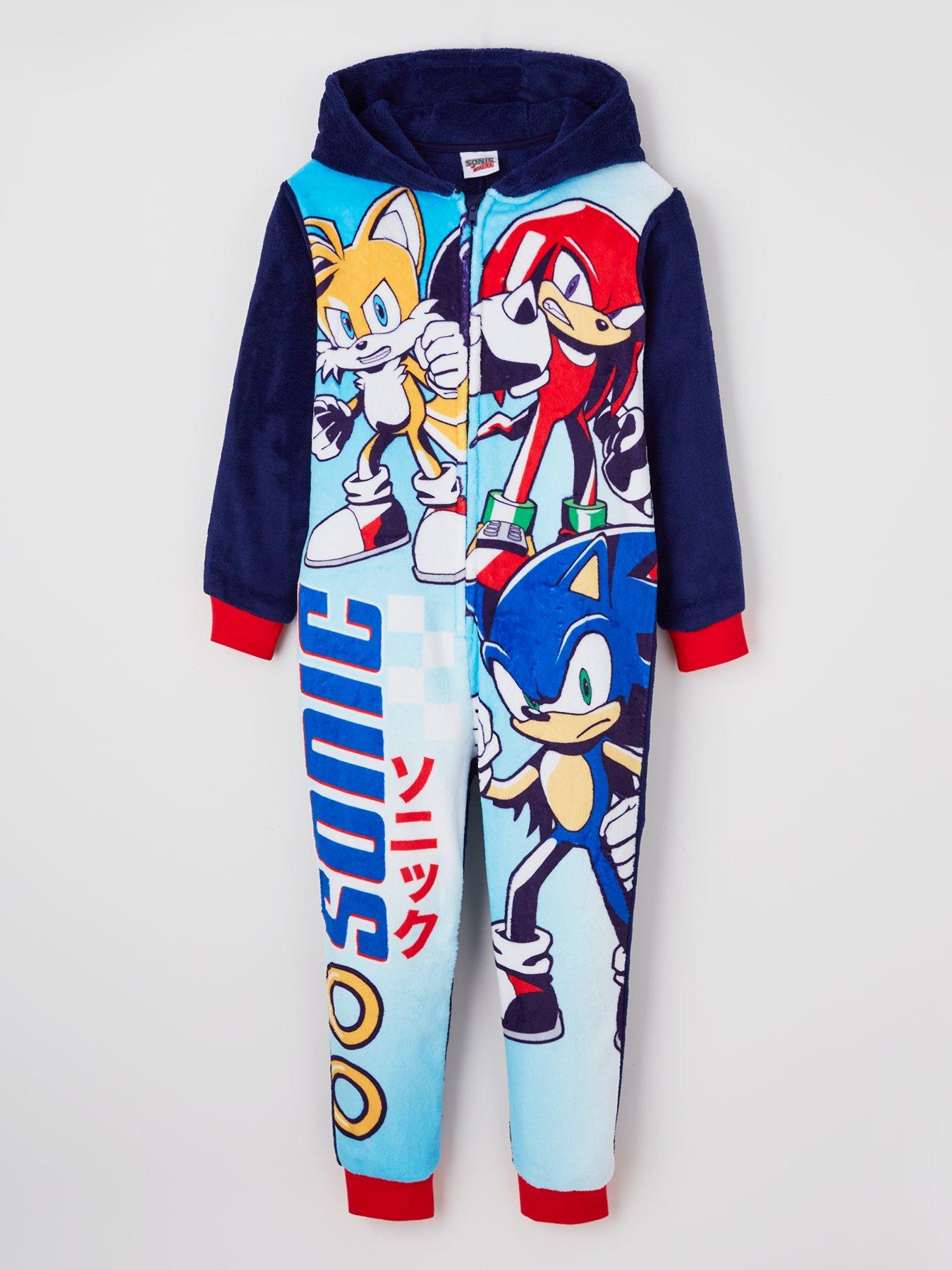 Sonic the Hedgehog Kids Fleece All in One Navy very