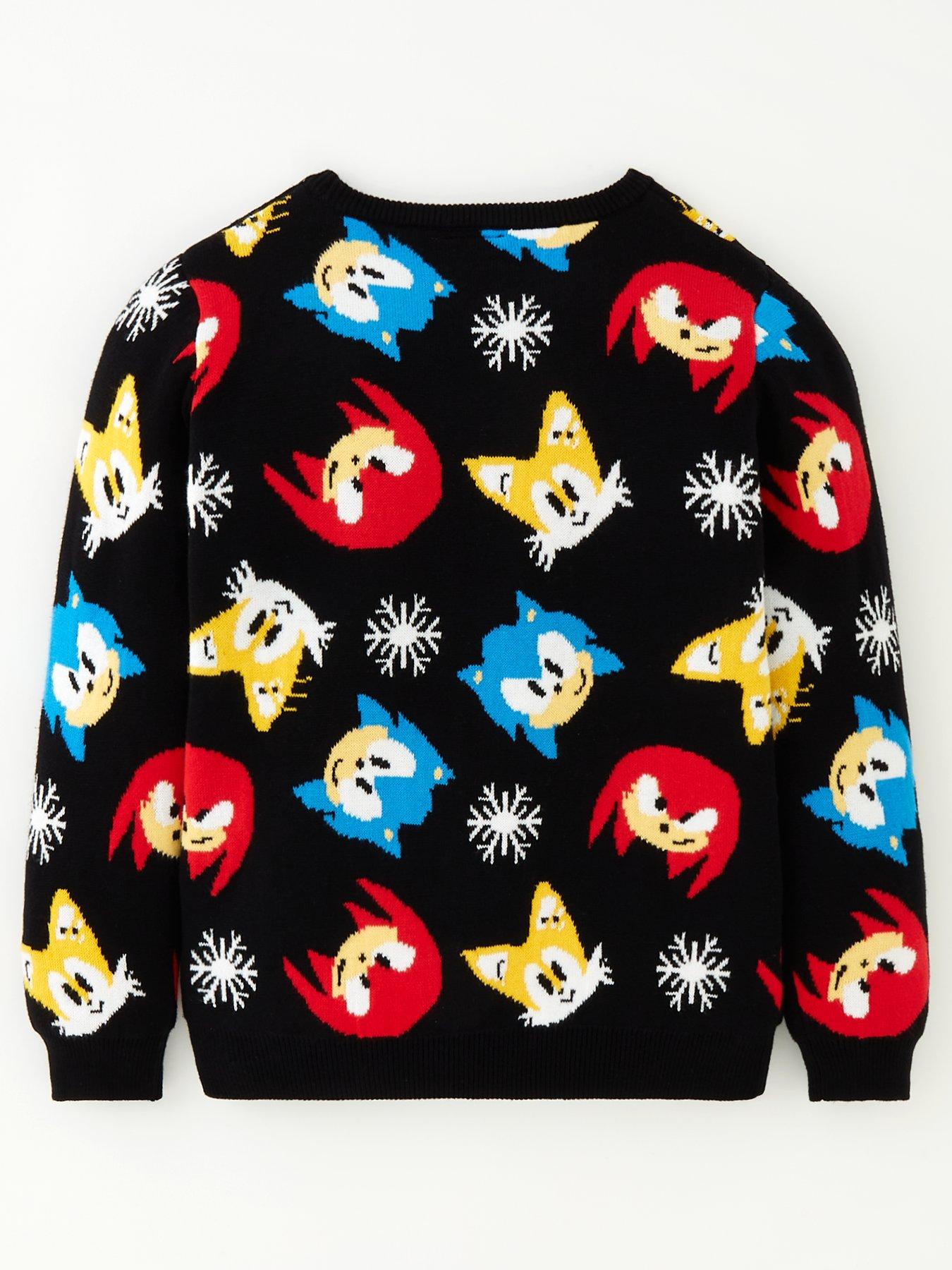 Sonic the Hedgehog Christmas Jumper - Black | very.co.uk