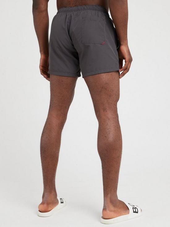 stillFront image of hugo-abas-swim-shorts-dark-grey