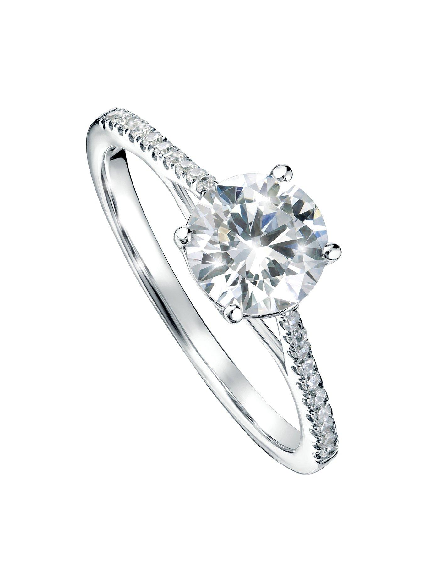 undefined Margot 18ct White Gold 1ct Lab Grown Diamond Engagement Ring