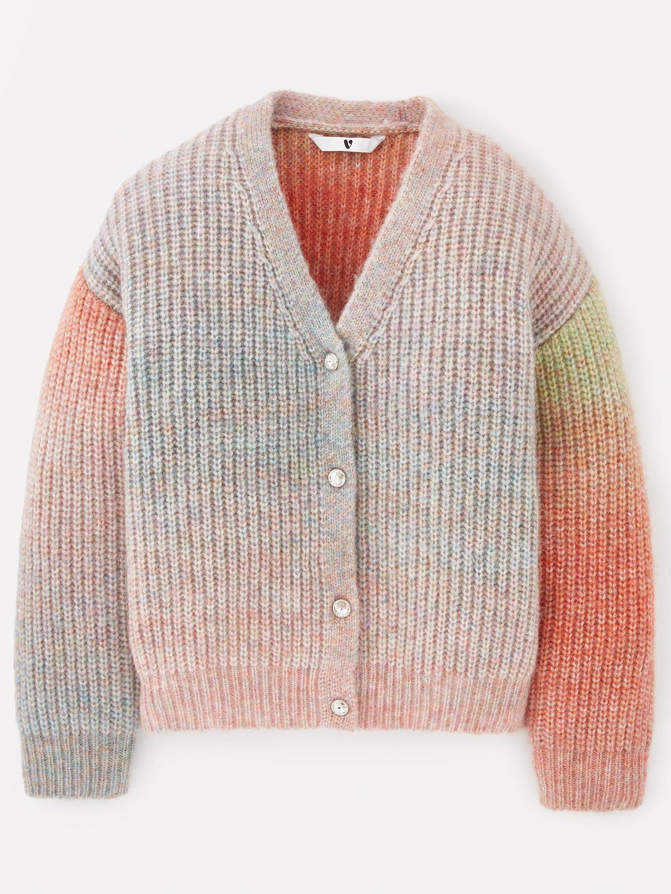 V by Very Girls Knitted Ombre Cardigan - Multi | very.co.uk