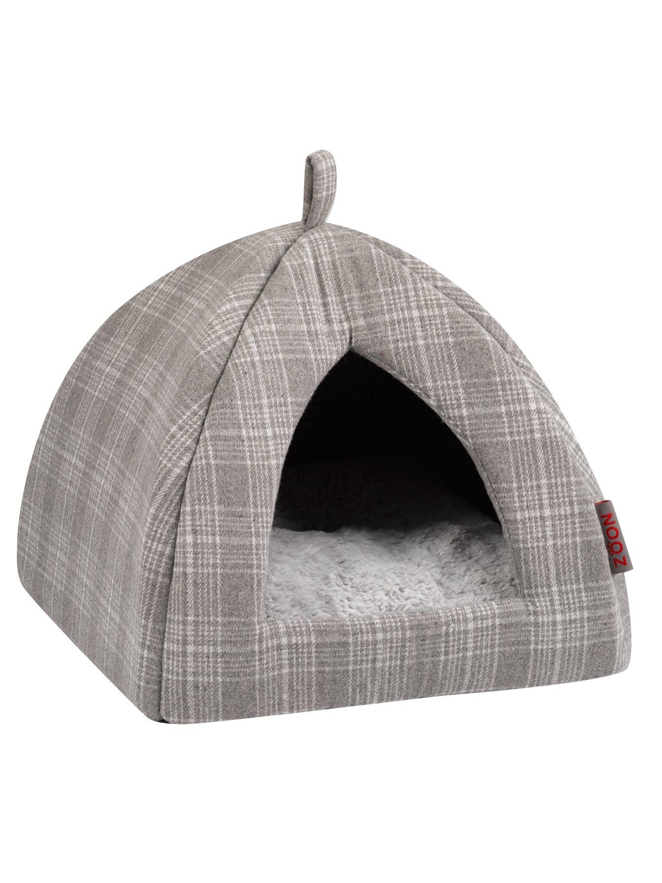 Zoon Grey Plaid Cat Igloo very