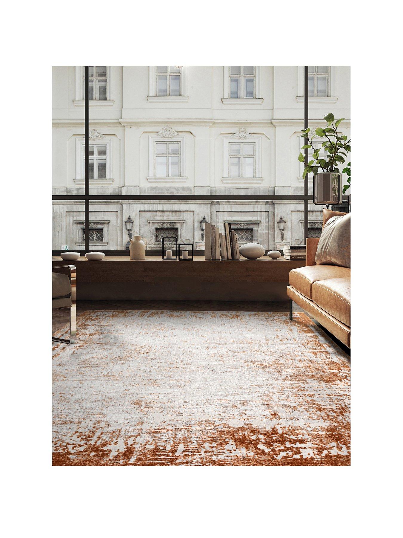 Asiatic Kuza Abstract Border Design Rug | very.co.uk