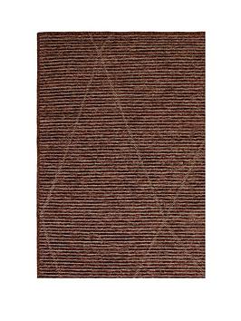 Product photograph of Asiatic Mulberry Diamond Rug from very.co.uk