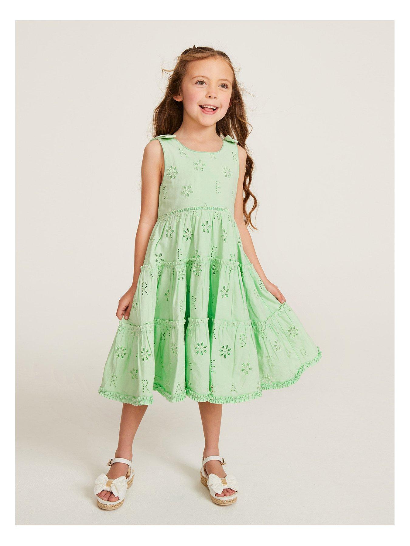 Ted Baker Baker By Ted Baker Girls Broderie Dress - Green | Very.co.uk