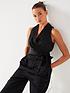  image of v-by-very-satin-lapel-jumpsuit-black