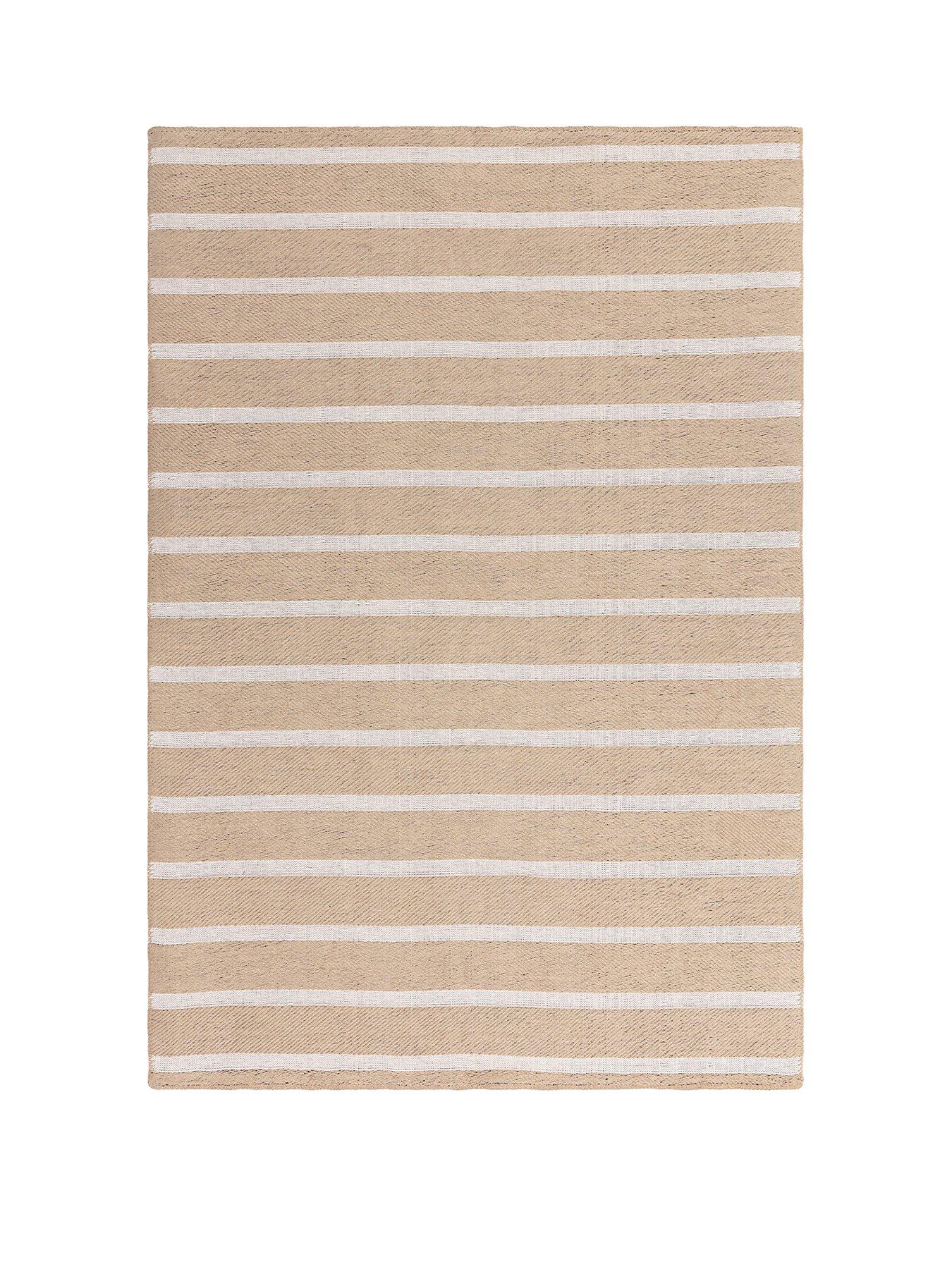 Product photograph of Asiatic Global Jute Stripe Rug from very.co.uk
