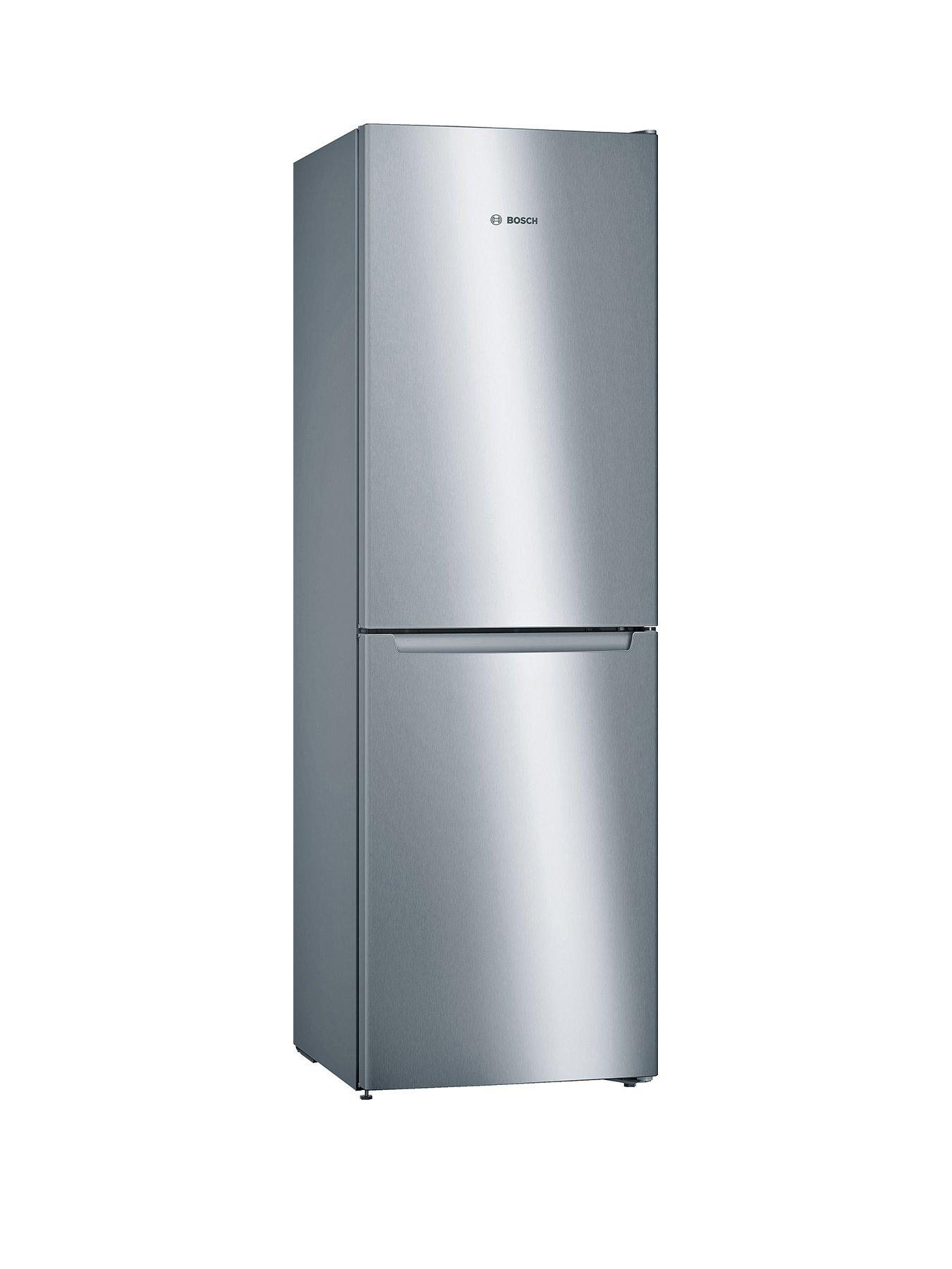 Bosch Series 2 KGN34NLEAG 186cm 50/50 Split, Frost Free Fridge Freezer - Inox - E Rated