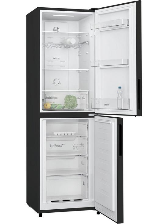 stillFront image of bosch-series-2-kgn27nbeag-5050-split-no-frost-55cm-wide-fridge-freezer-black