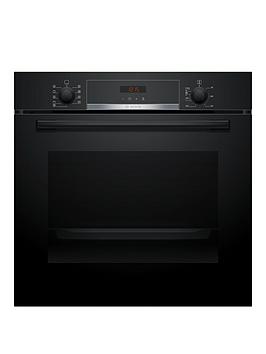 bosch series 4 hbs573bb0b built in single oven with pyrolytic self cleaning, autopilot10 and led display - black