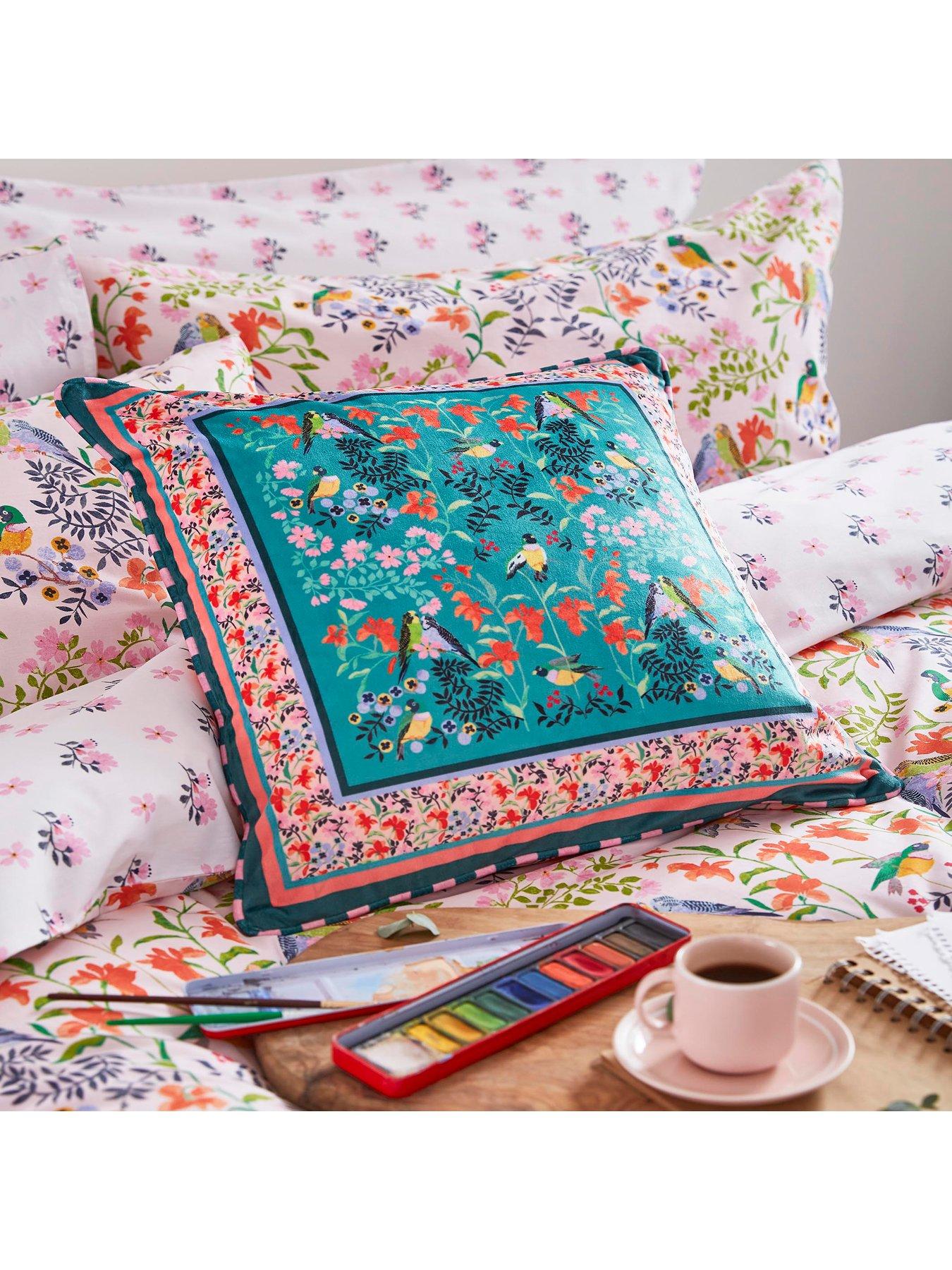 Product photograph of Cath Kidston Wild Abandon Cushion from very.co.uk