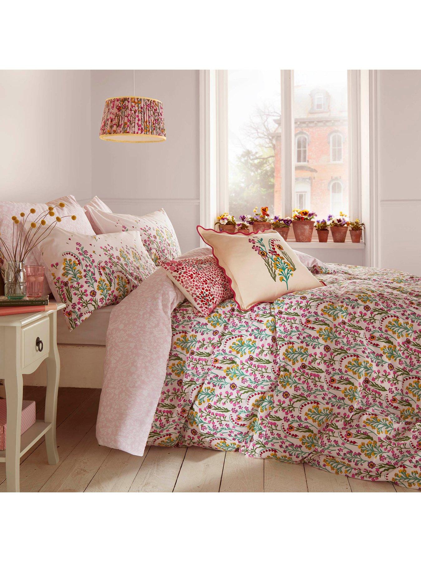 Product photograph of Cath Kidston Paper Pansy Duvet Cover Set - Cream from very.co.uk