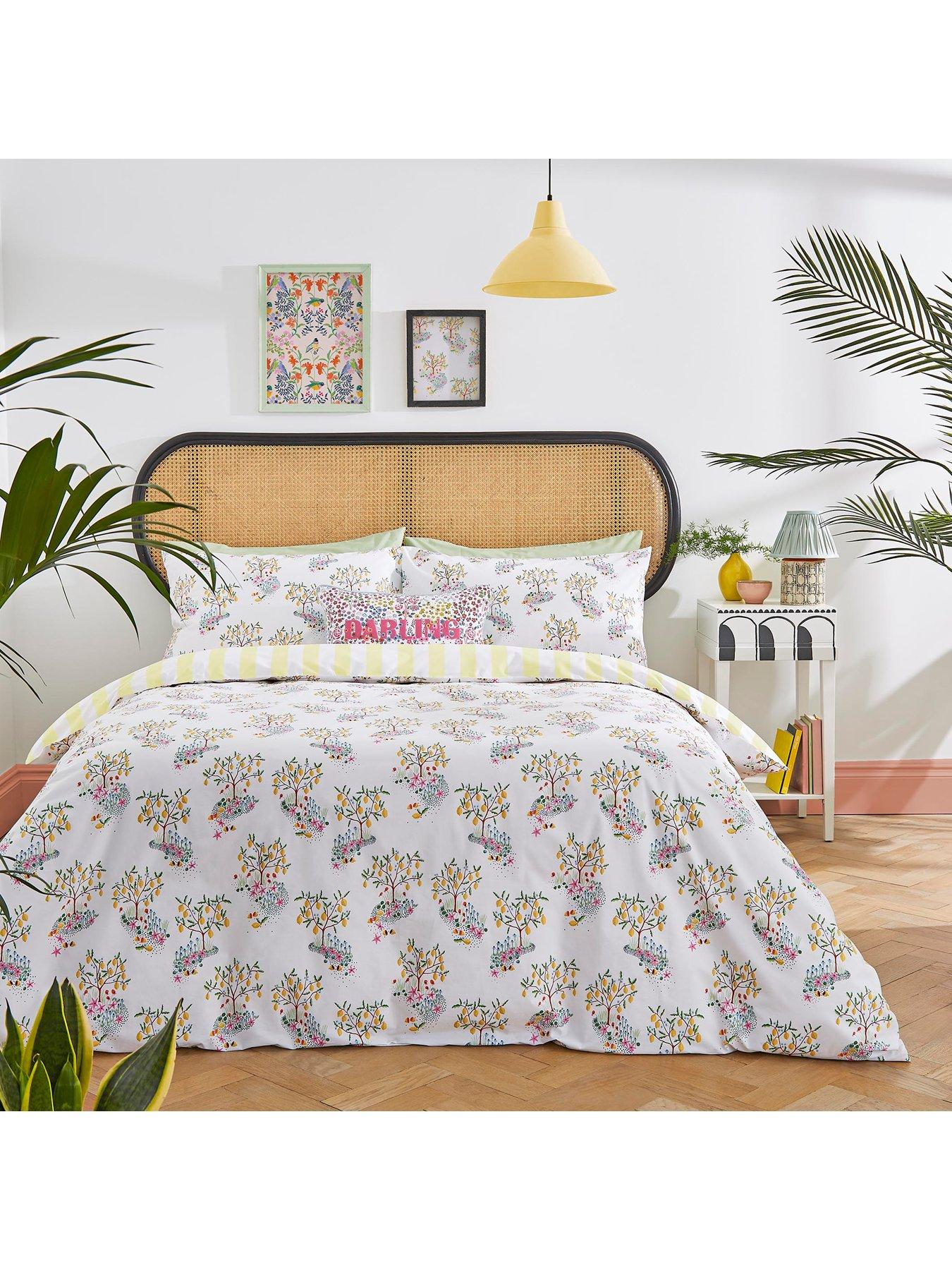 Product photograph of Cath Kidston Lemon Trees Duvet Cover Set from very.co.uk