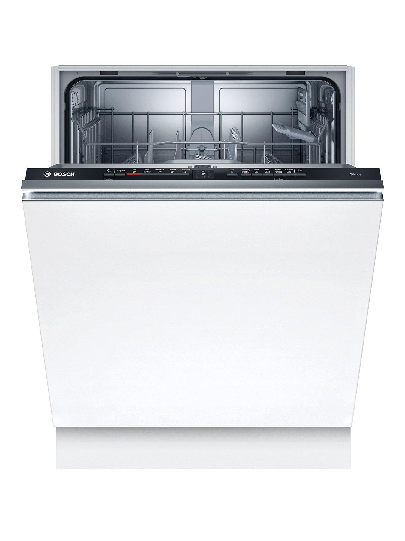 Product photograph of Bosch Smv2itx18g 12 Place Settings Integrated Dishwasher - Black from very.co.uk