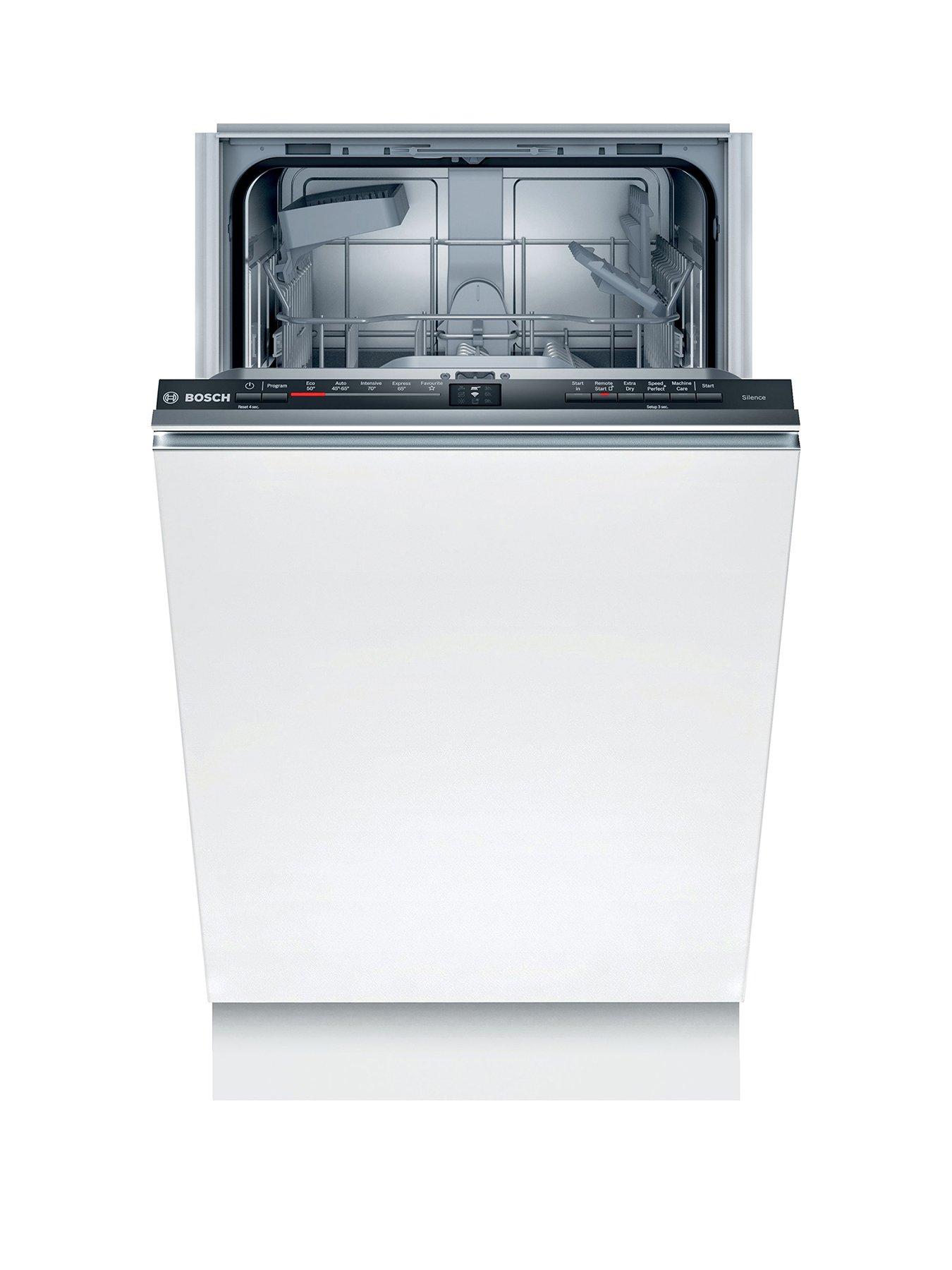 Product photograph of Bosch Spv2hkx39g 9-place Settings Integrated Slimline Dishwasher - Black from very.co.uk