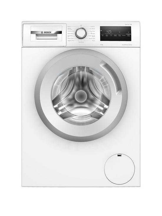 front image of bosch-series-4-wan28282gb-8kg-load-1400rpm-spin-freestanding-washing-machine-white