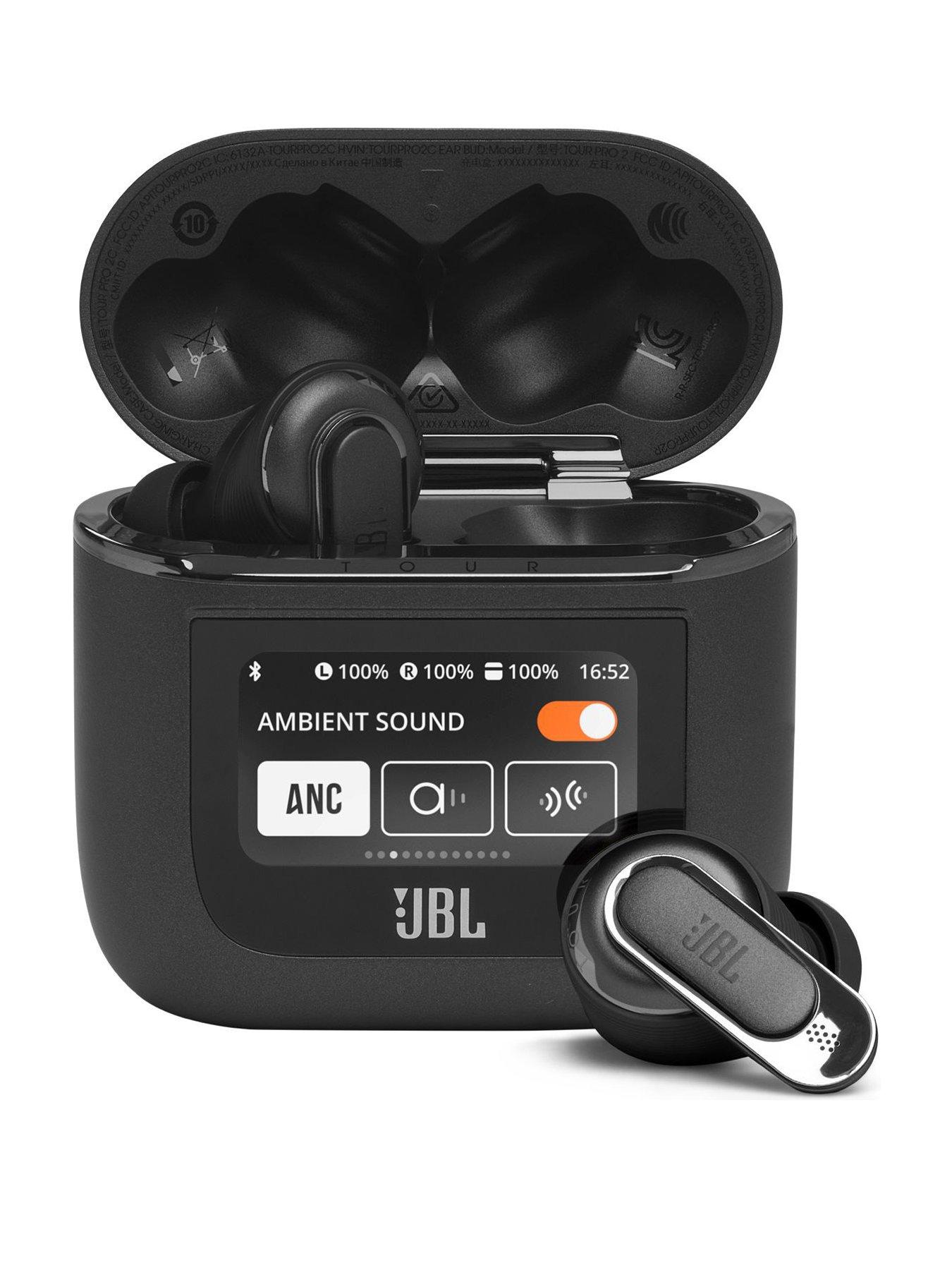 TOUR PRO 2 TWS True Adaptive Noise Canceling Earbuds with Wireless Charging Black
