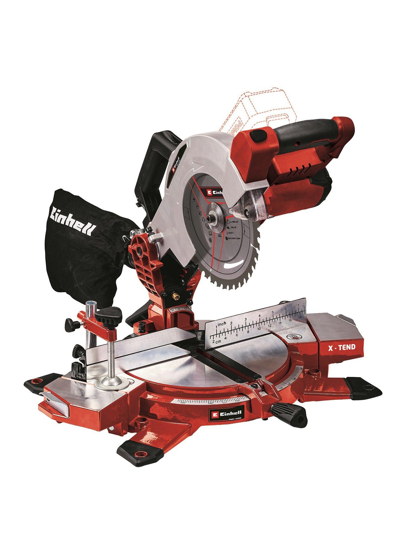 Product photograph of Einhell Te-ms 18 210 Li-solo Power X-change 18v 210mm Cordless Compound Mitre Saw from very.co.uk