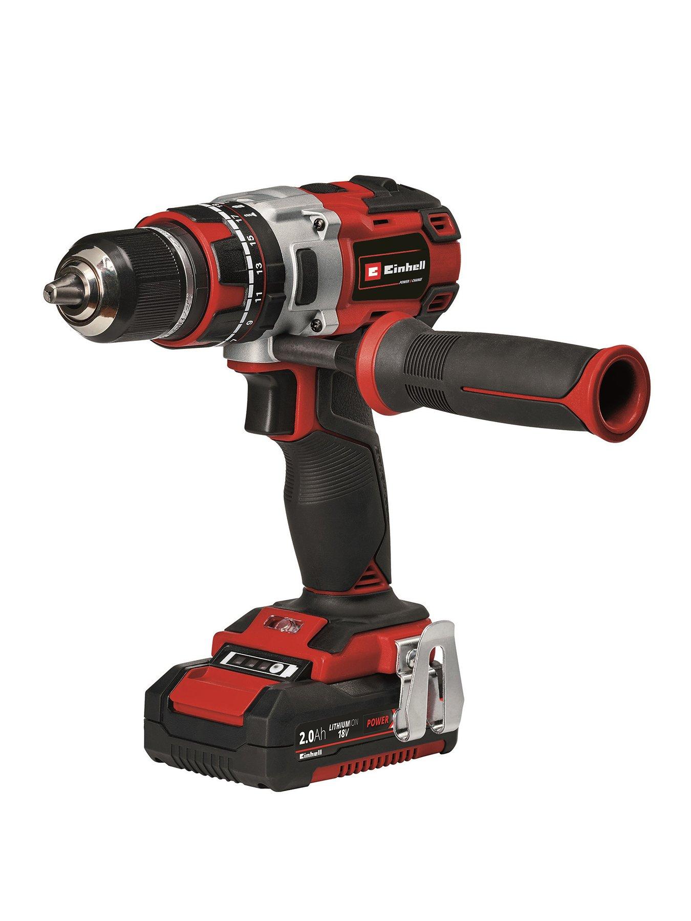 Product photograph of Einhell Pxc 18v Brushless 60nm Combi Drill Kit 2 X 2ah Batteries Included from very.co.uk