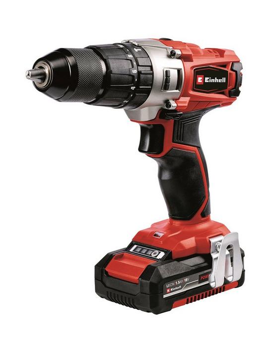 front image of einhell-pxc-cordless-combi-drill-te-cd-182-li-i-kit-18v-includes-battery