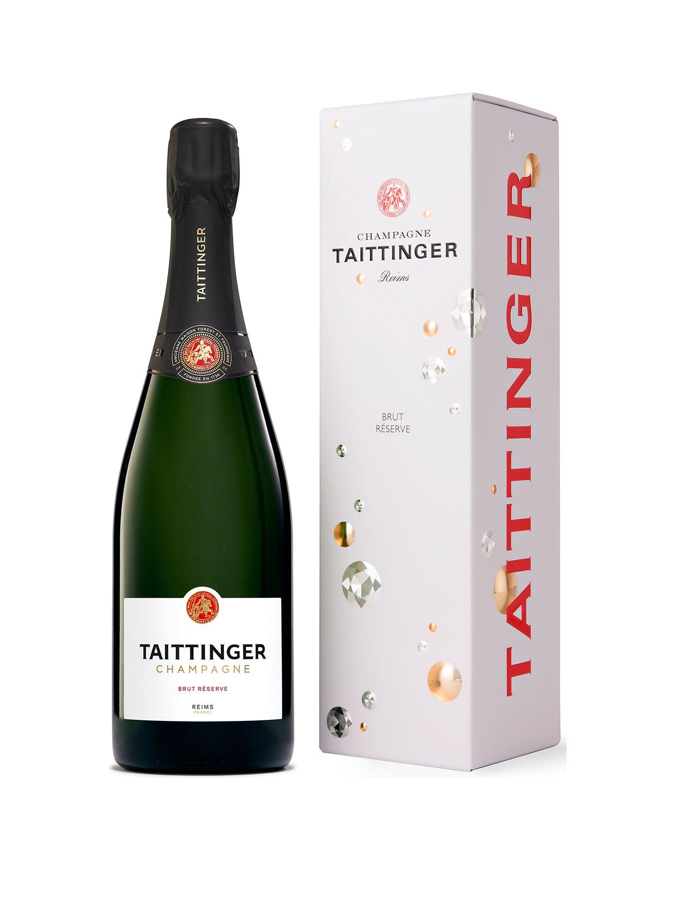 Product photograph of Taittinger Reserve Brut Champagne 75cl Gift Boxed from very.co.uk