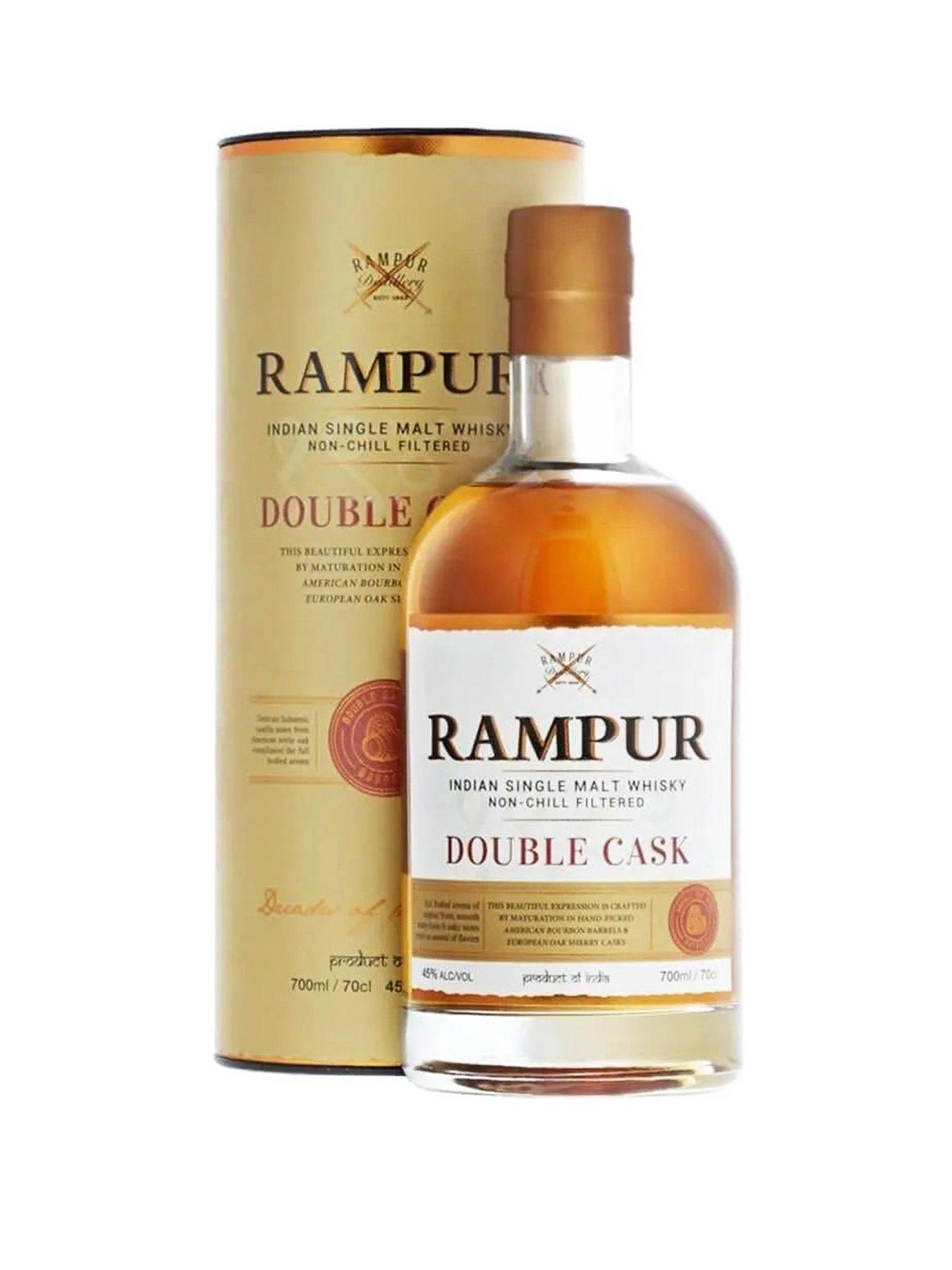 Product photograph of Rampur Double Cask Whisky 70cl from very.co.uk