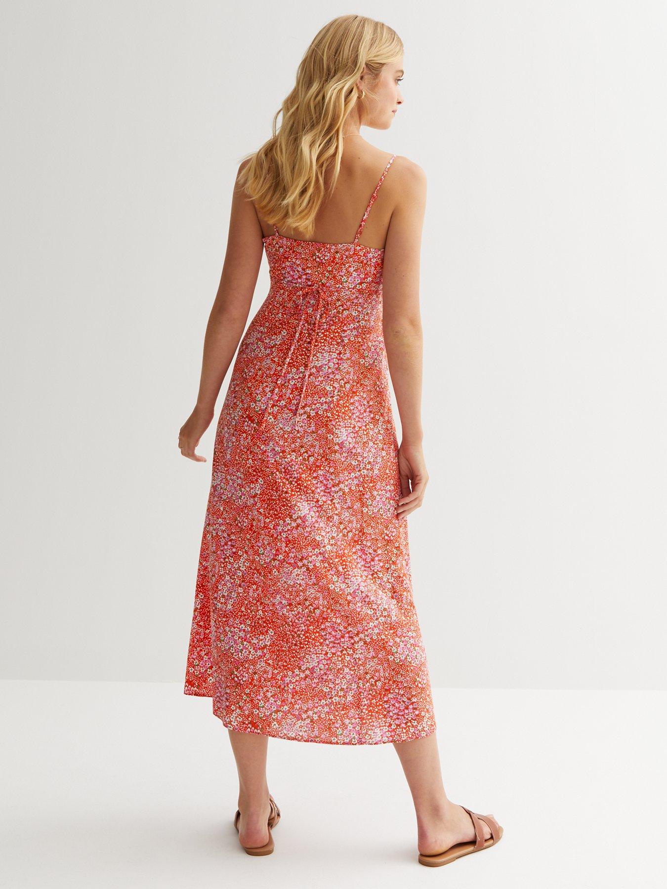 New look red ditsy clearance floral dress