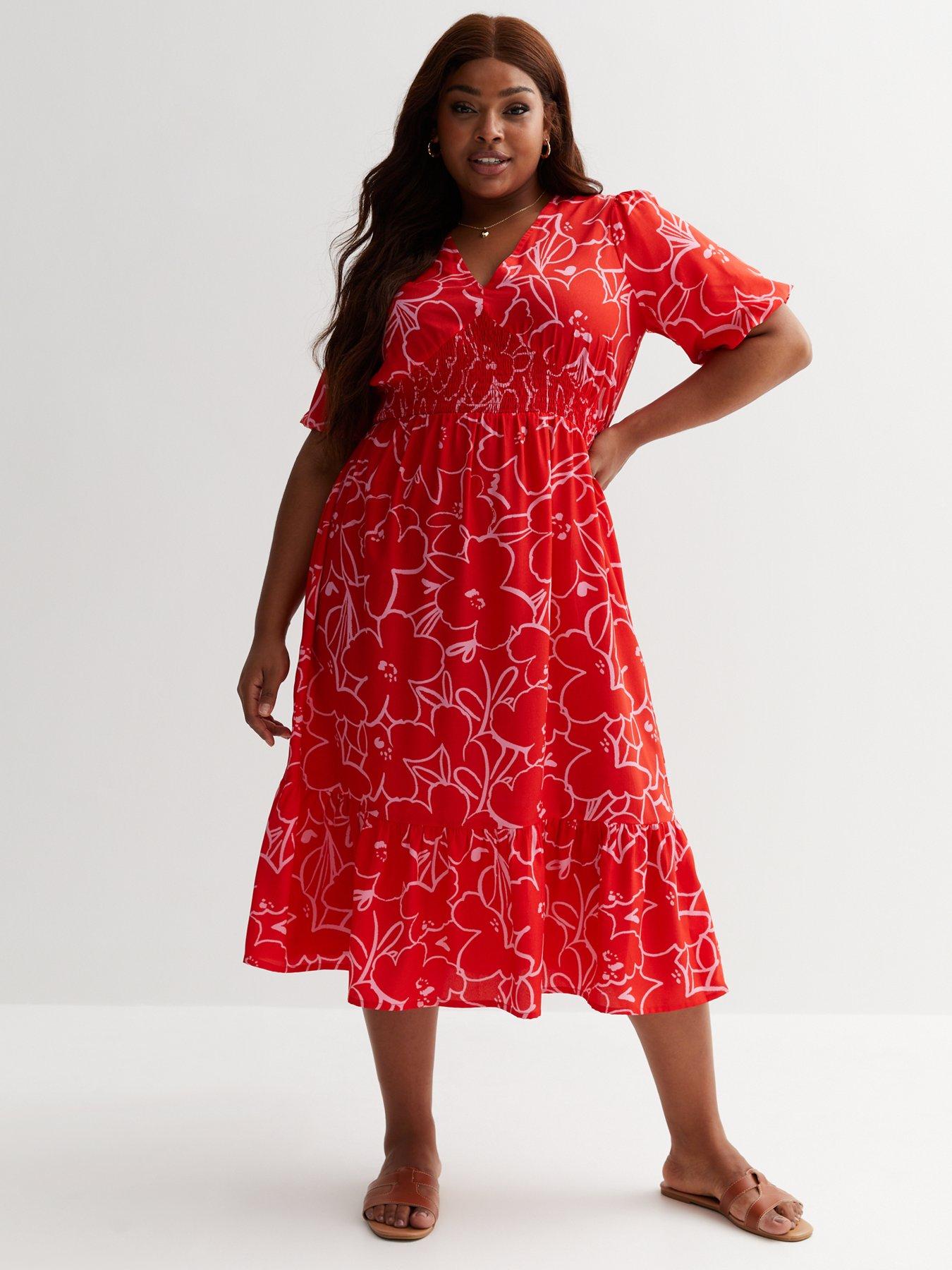 New look clearance red tea dress