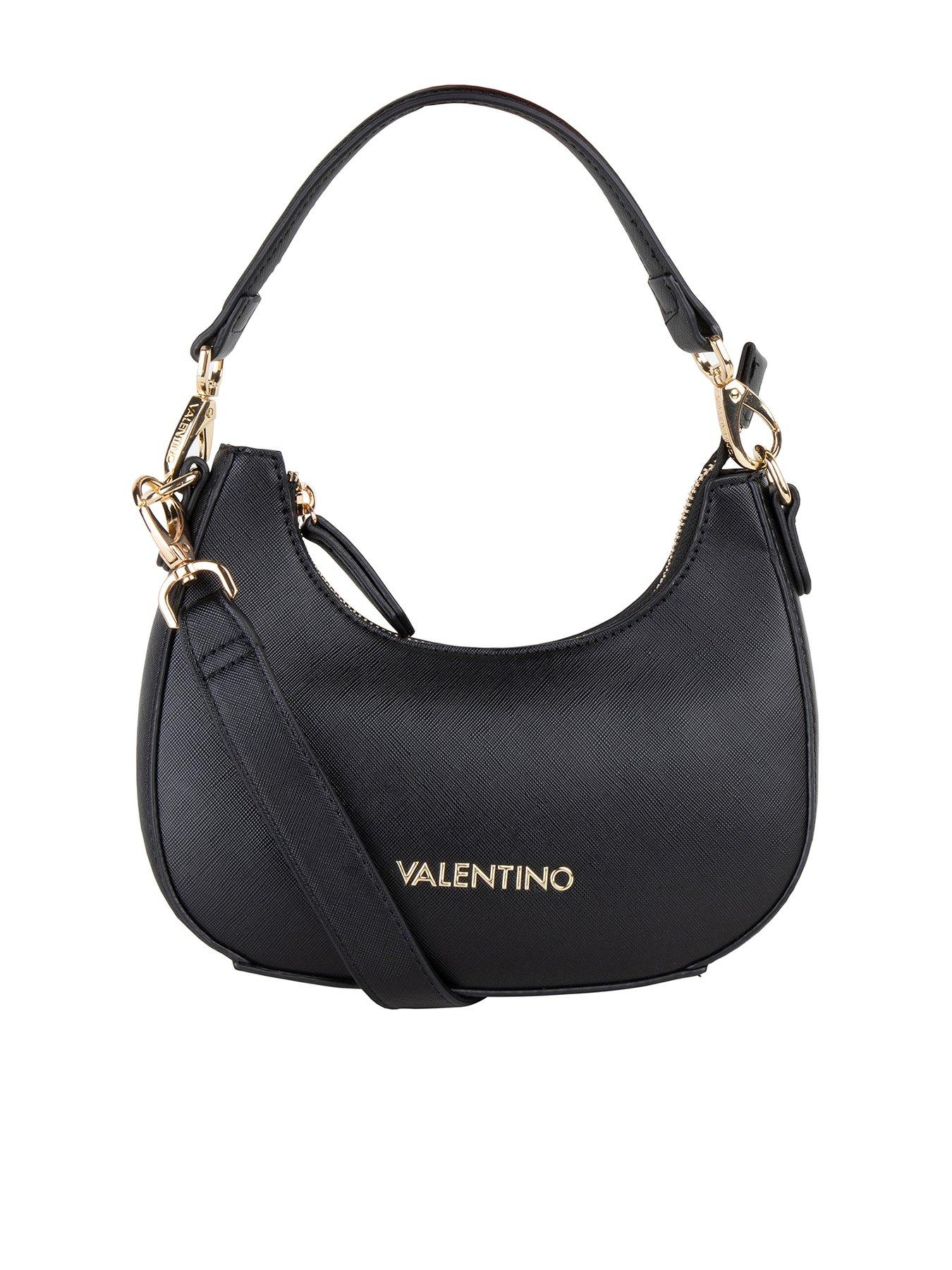 Valentino by mario valentino tumbled discount black soft tote bag in black