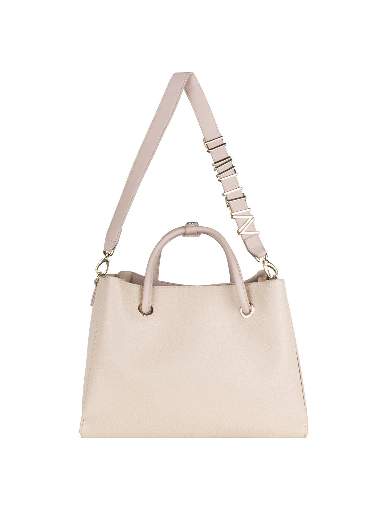Valentino Alexia Metal Logo Strap Tote Black Very