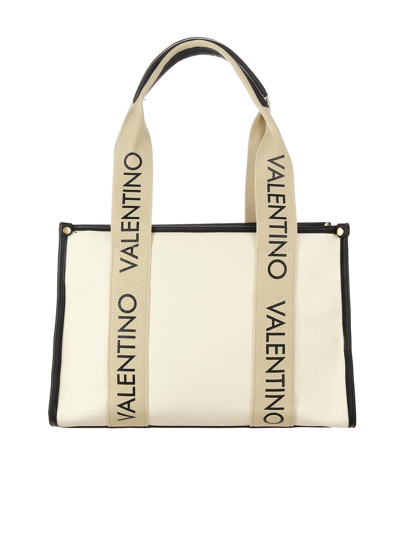 Valentino Candle Large Canvas Tote - Natural/Black | very.co.uk