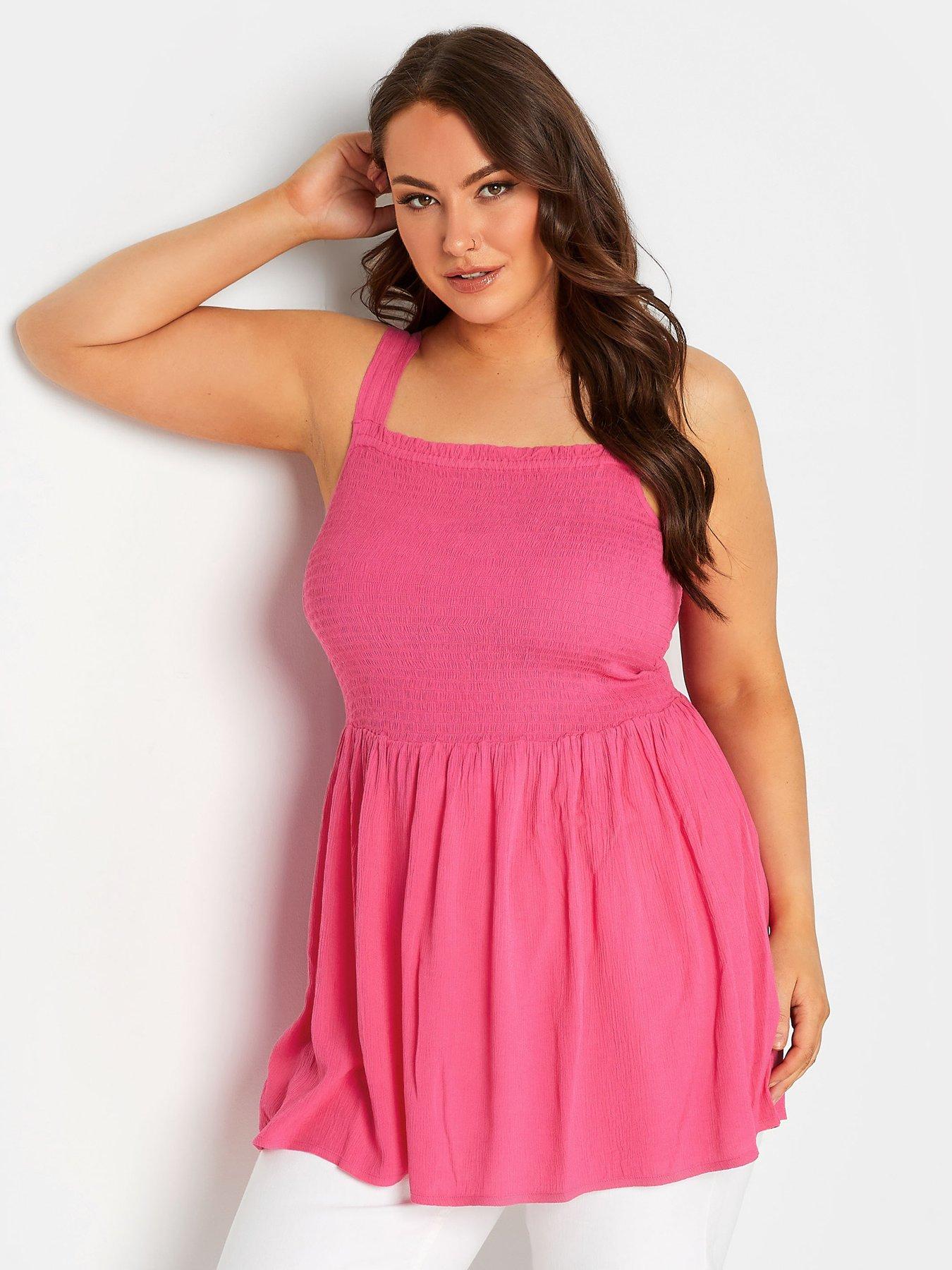 Hot pink vest top best sale