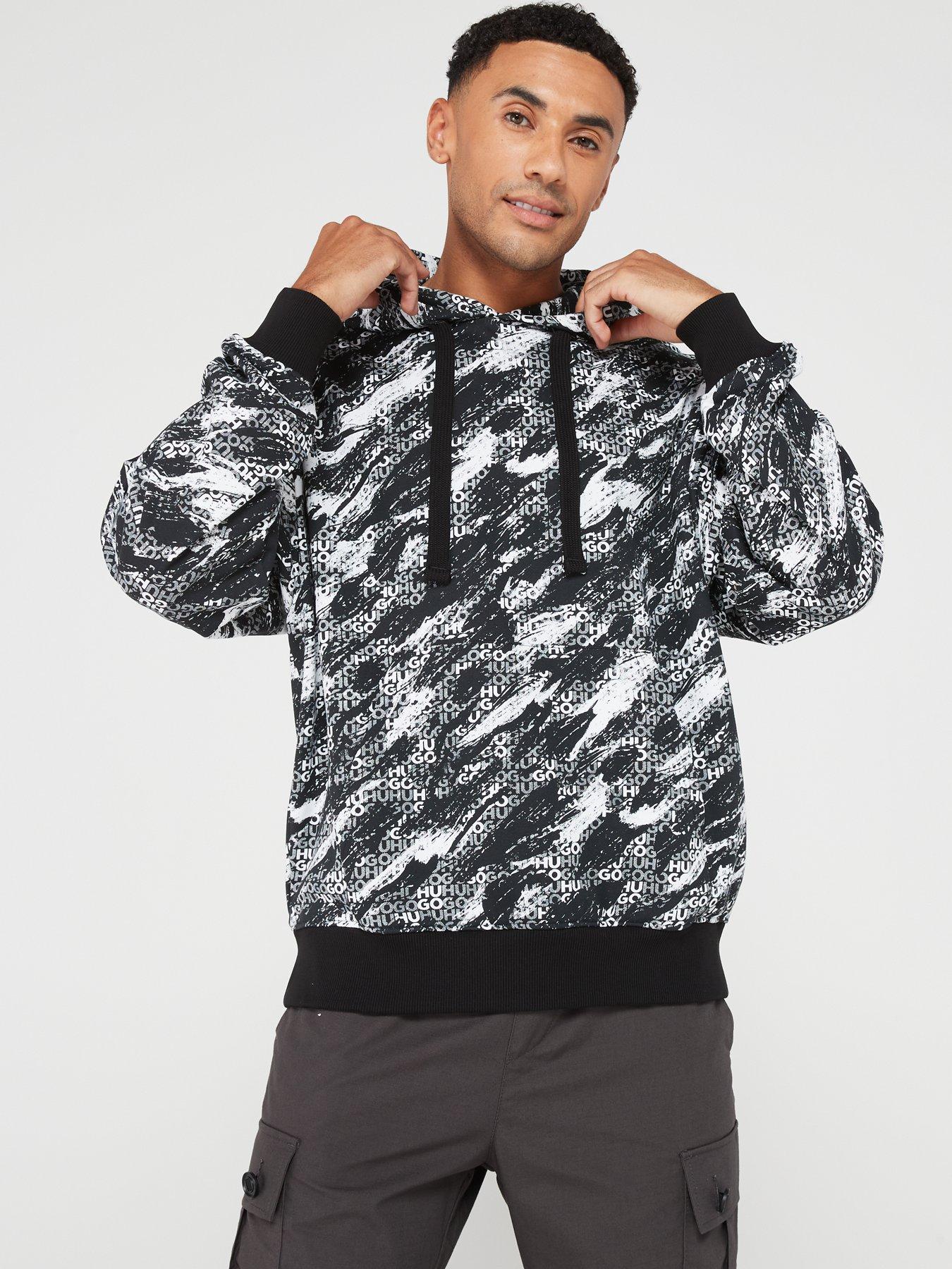 HUGO Men's Flock AOP Hoodie