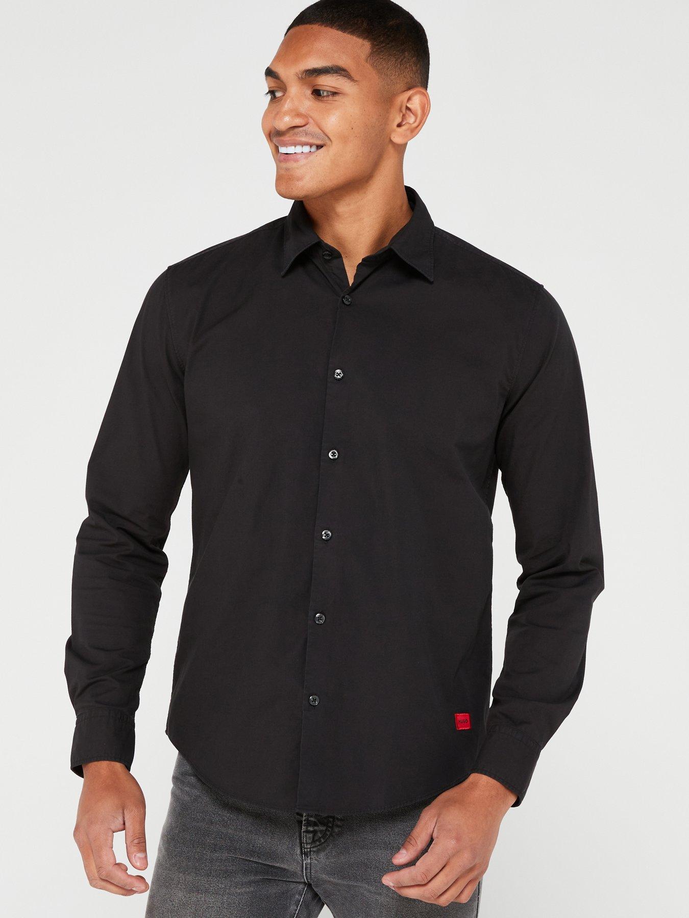 undefined Ermo Slim Fit Long Sleeve Shirt - Black