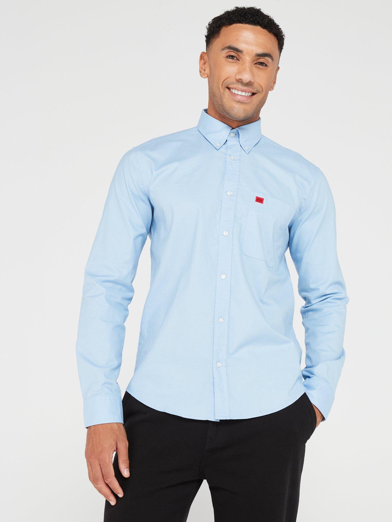undefined Evito Slim Fit Long Sleeve Shirt - Light Blue