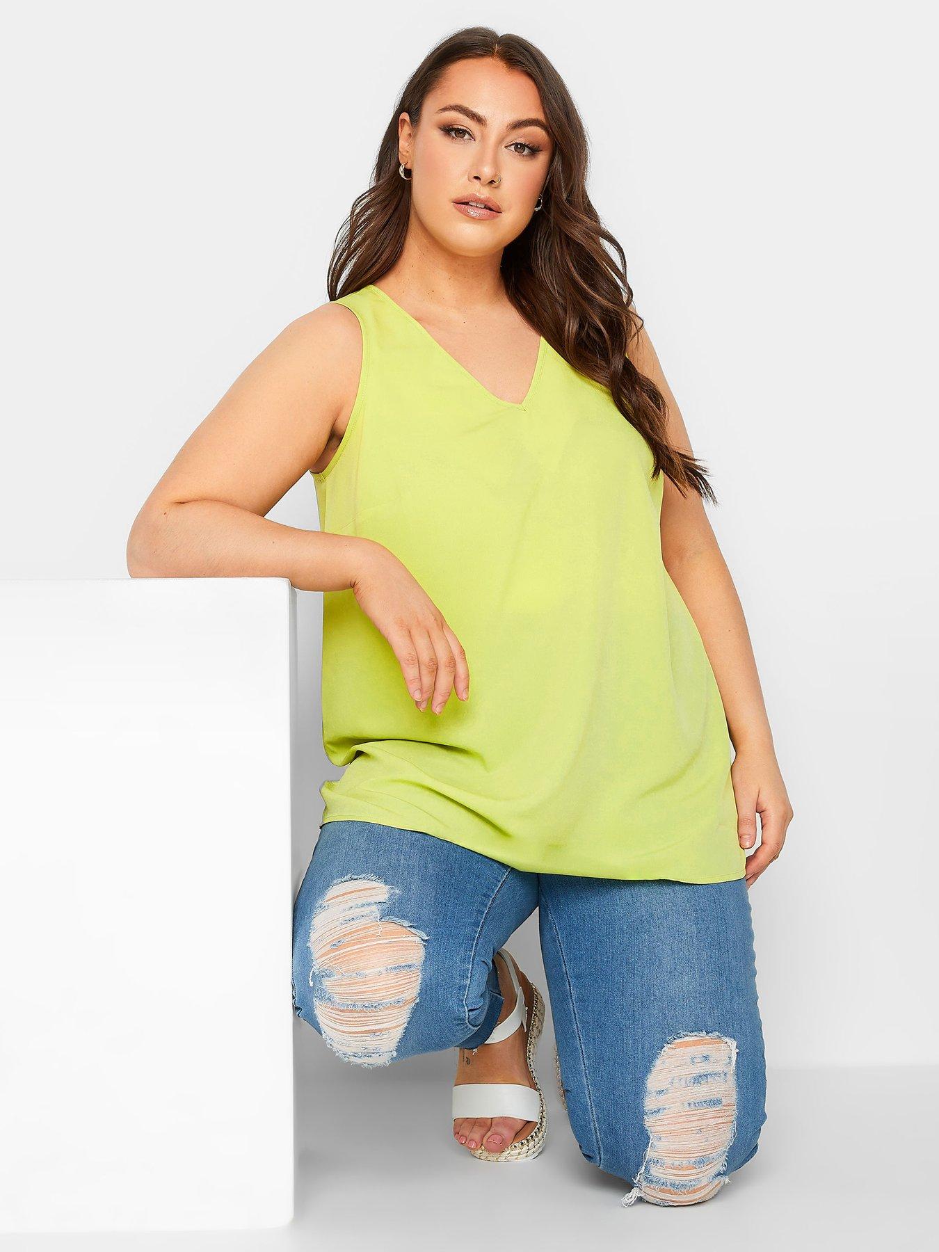 Lime green outlet vest top