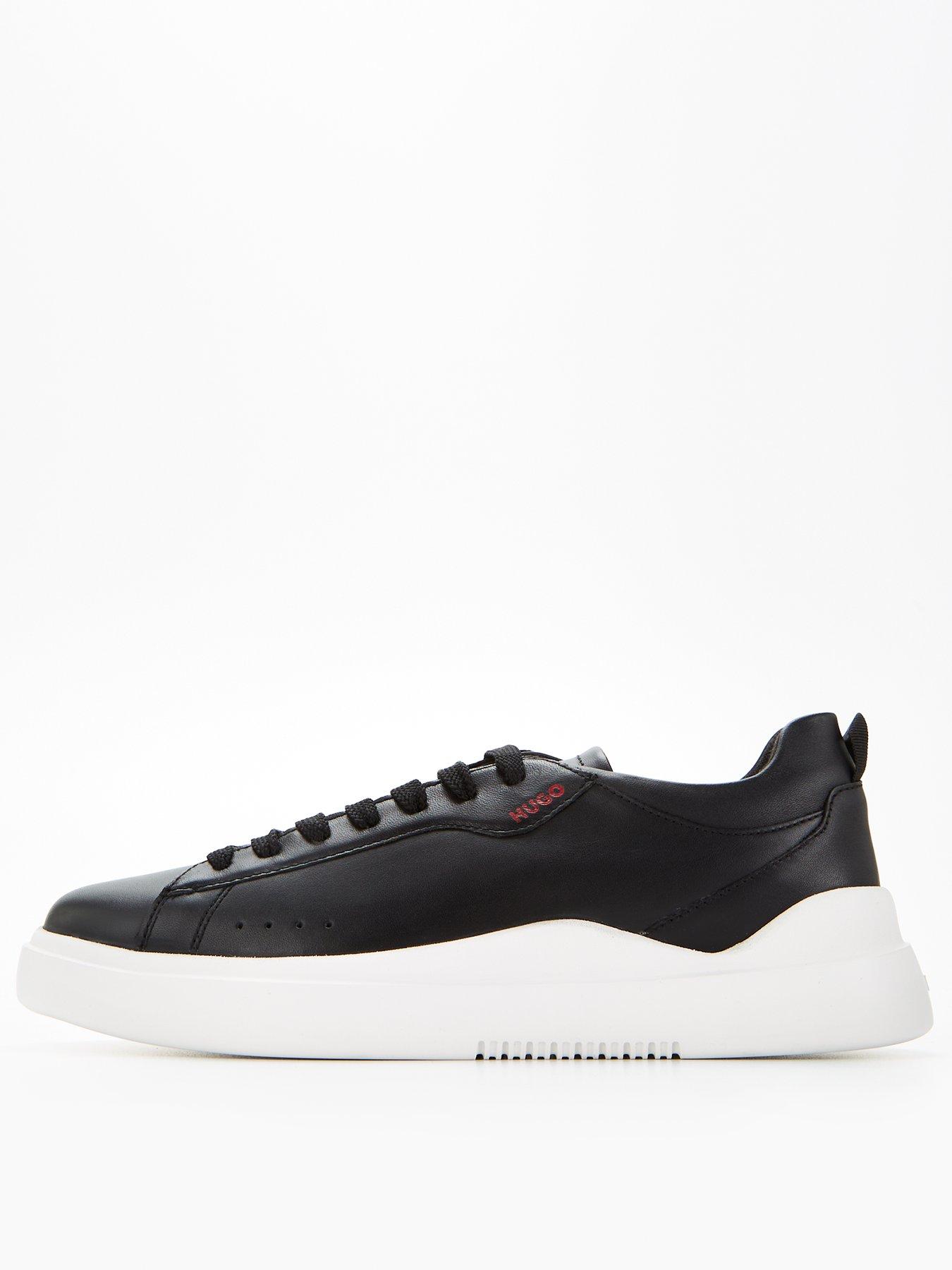 Image 1 of 6 of HUGO Blake Leather Trainer - Black/White