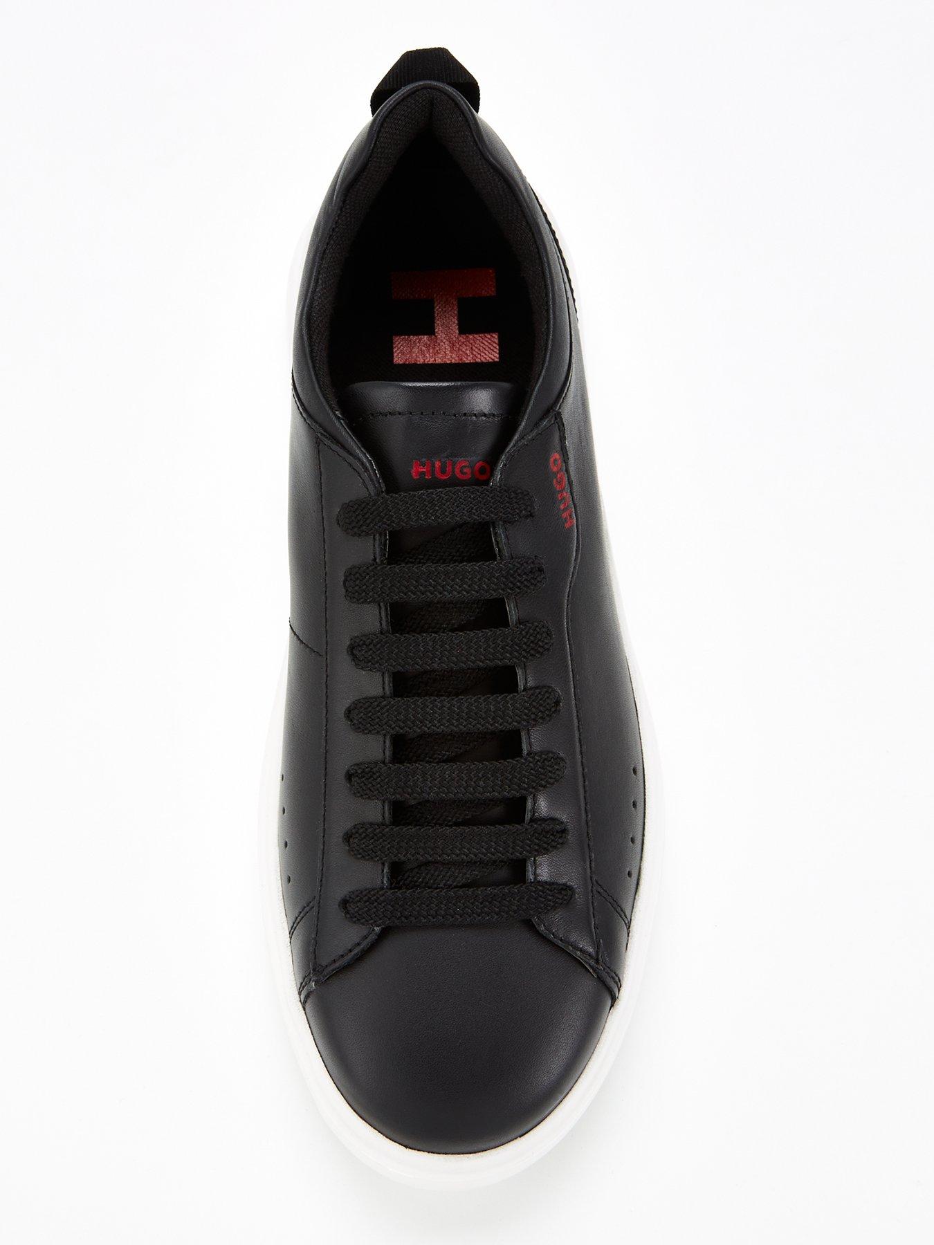 Image 4 of 6 of HUGO Blake Leather Trainer - Black/White