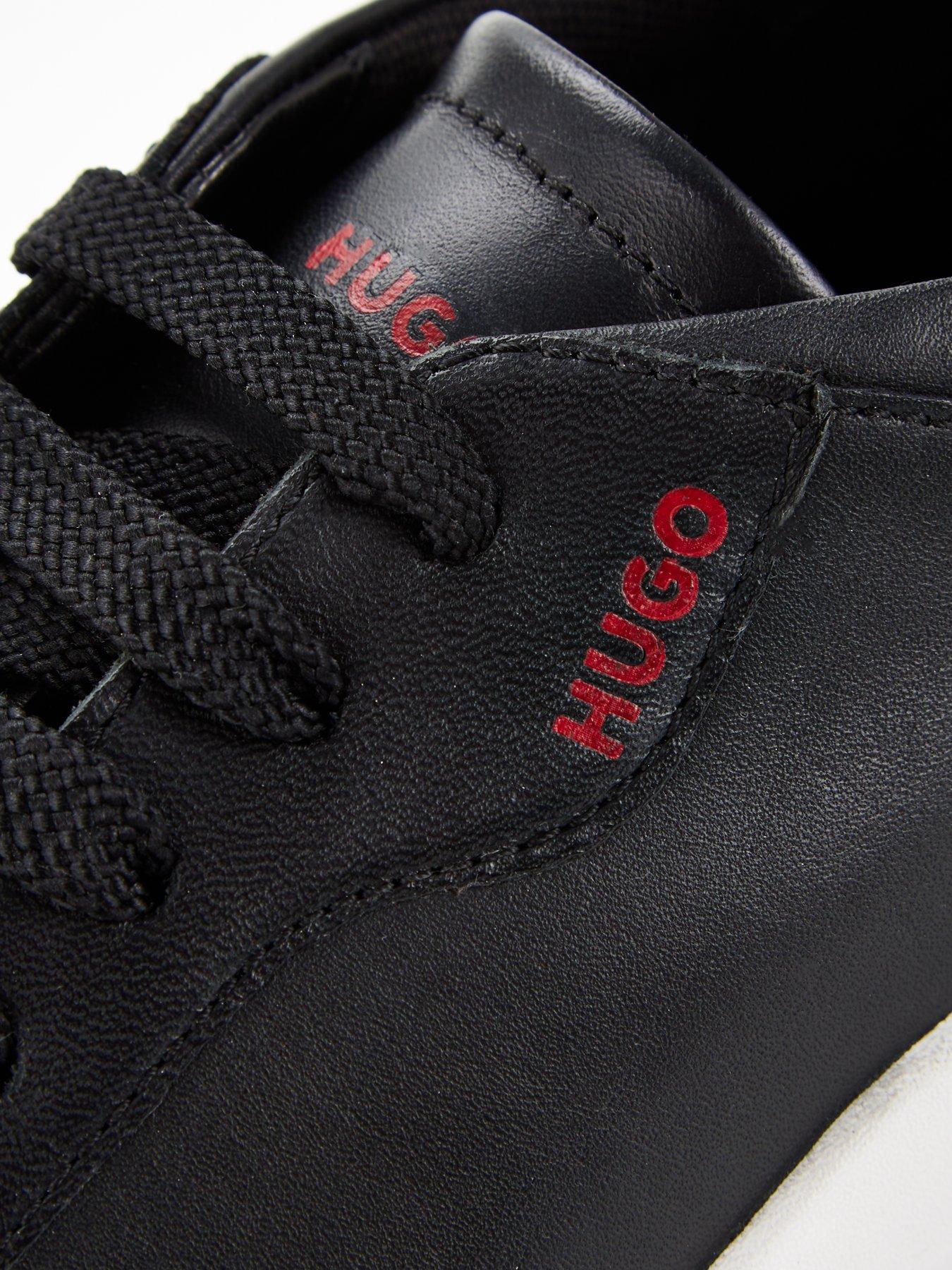 Image 6 of 6 of HUGO Blake Leather Trainer - Black/White