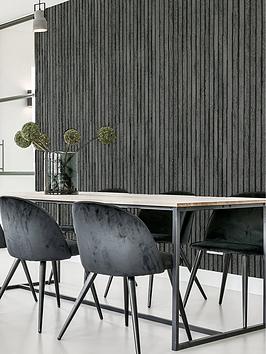 Product photograph of Arthouse Wood Slats Charcoal Grey Wallpaper from very.co.uk