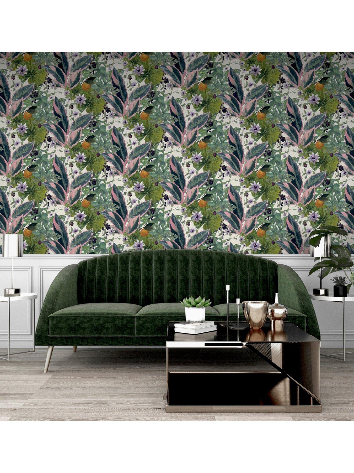 Product photograph of Arthouse Passion Flower White Wallpaper from very.co.uk