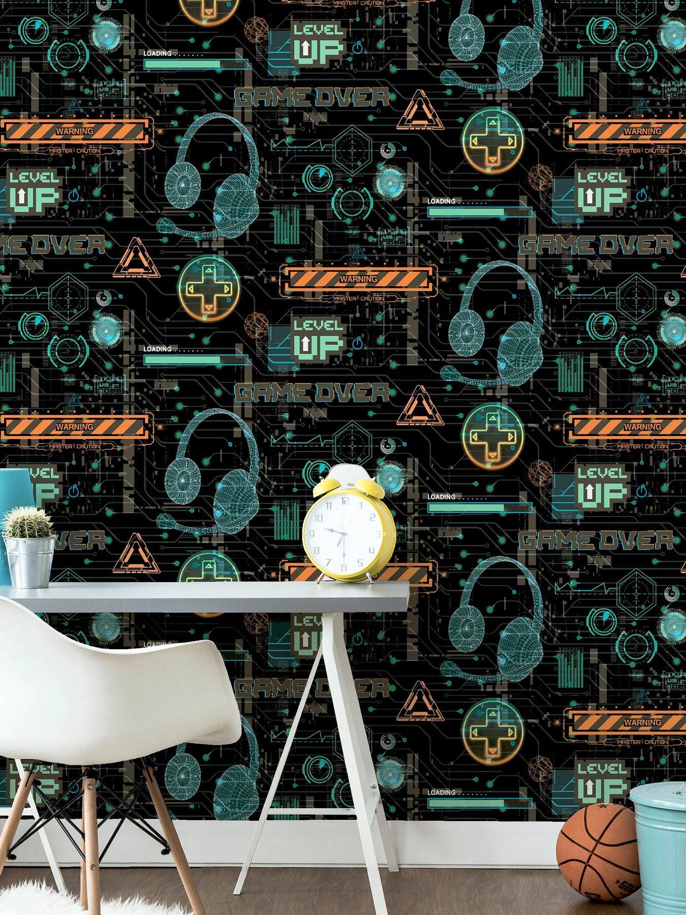 Product photograph of Arthouse Gamer Multicoloured Wallpaper from very.co.uk