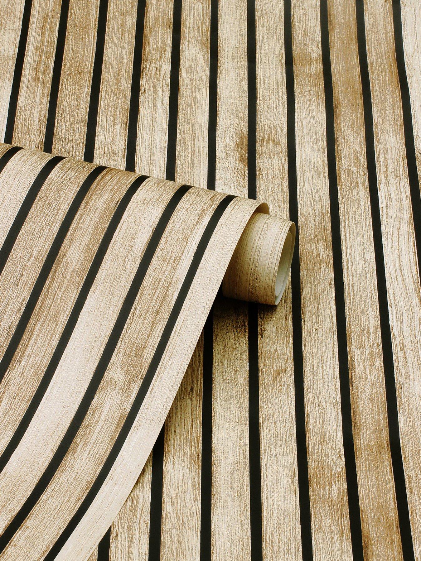 Image 3 of 7 of ARTHOUSE Wood Slats Wallpaper &ndash; Natural