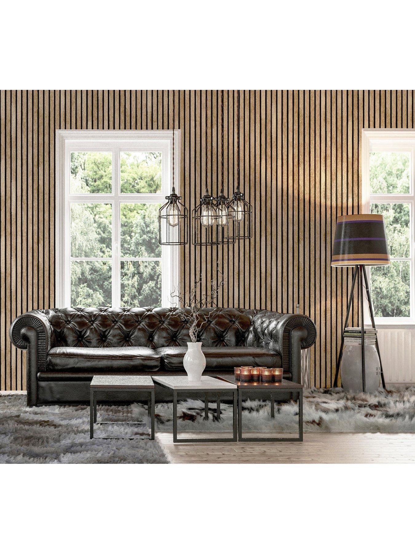Image 4 of 7 of ARTHOUSE Wood Slats Wallpaper &ndash; Natural