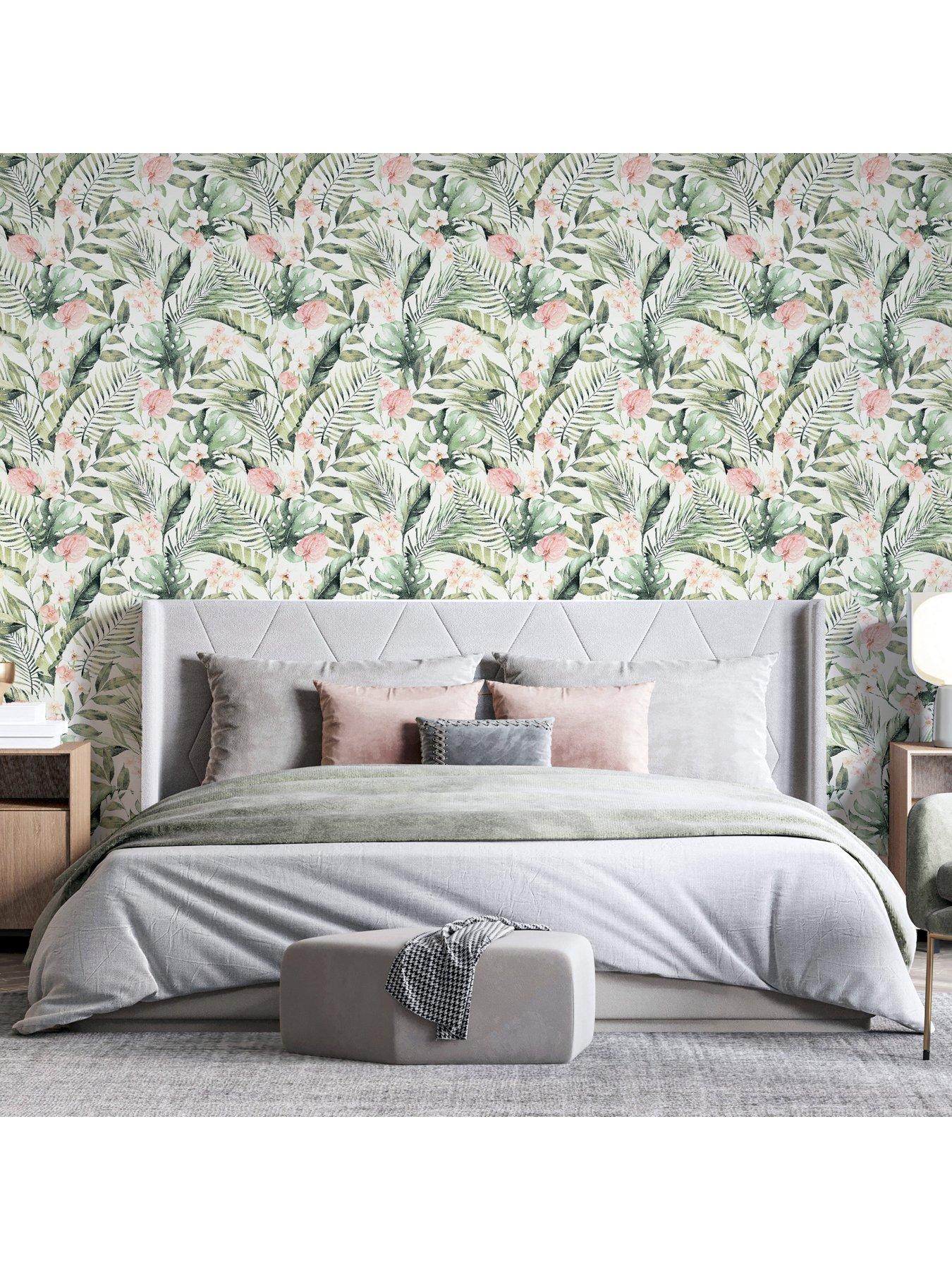 Product photograph of Arthouse Tropical Floral Pink Amp Green Wallpaper from very.co.uk