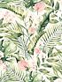  image of arthouse-tropical-floral-pink-amp-green-wallpaper