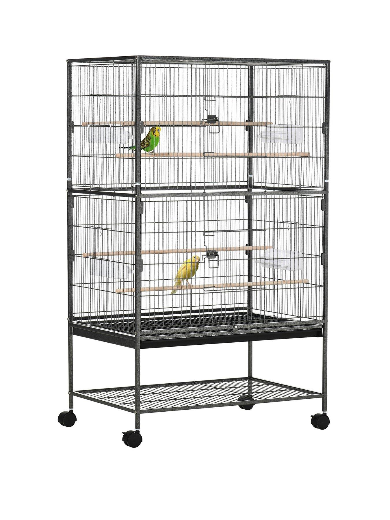 PawHut Large Bird Cage Budgie Cage for Finch Canaries Parakeet with ...