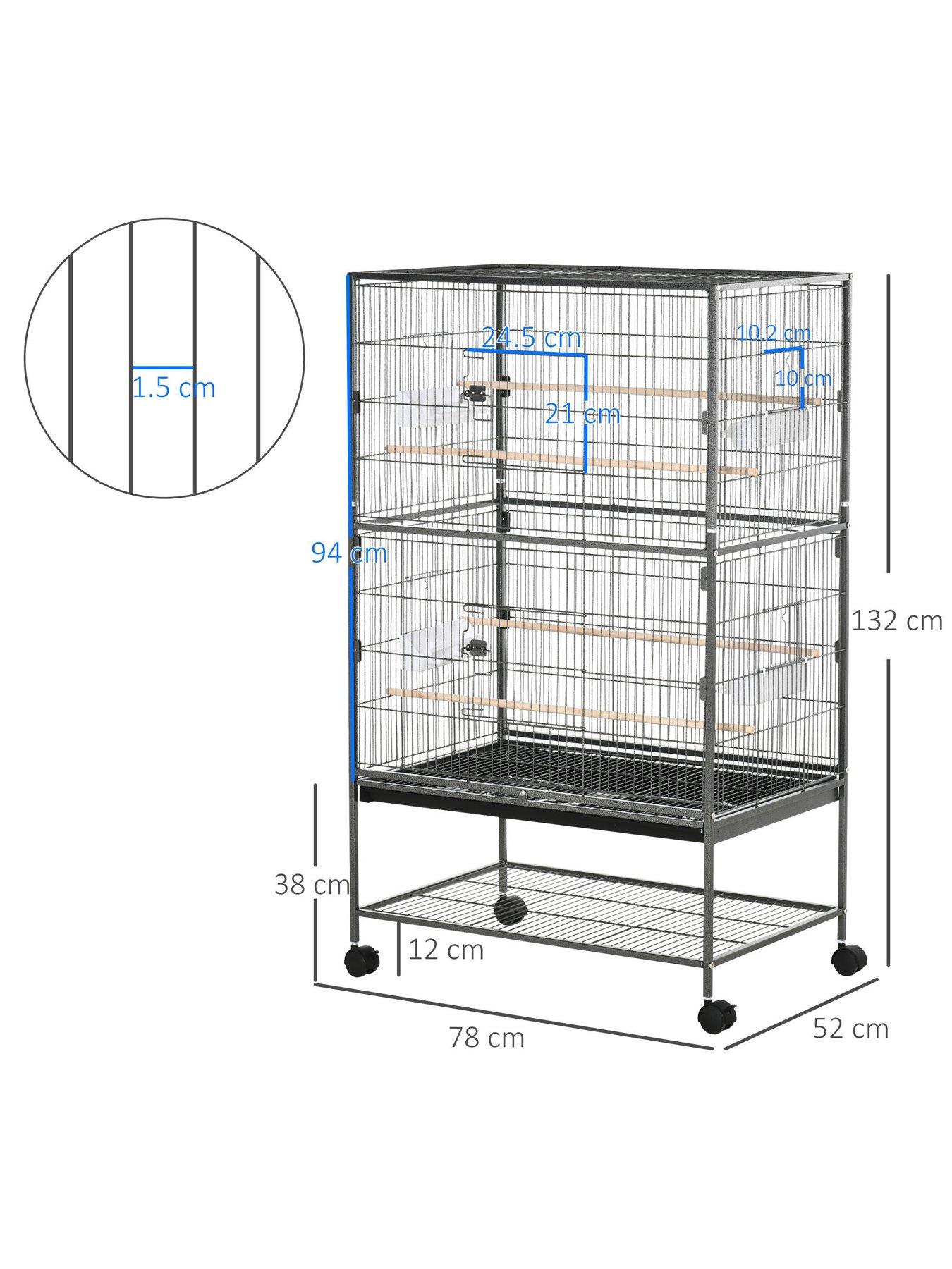 PawHut Large Bird Cage Budgie Cage for Finch Canaries Parakeet